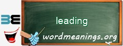 WordMeaning blackboard for leading